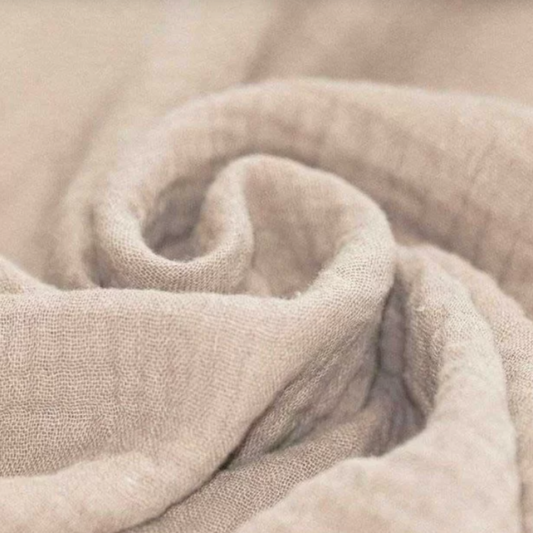 Baumwoll Musselin Hell Beige