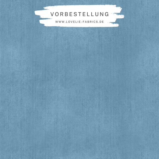Vorbestellung: Bio French Terry Denim Hellblau