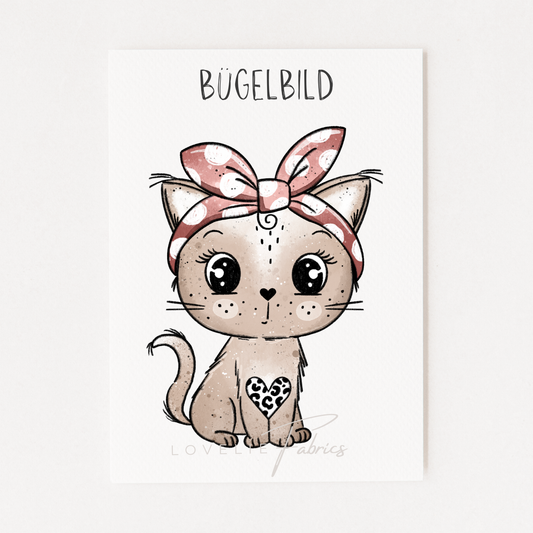 XL Bügelbild Kitty Rose