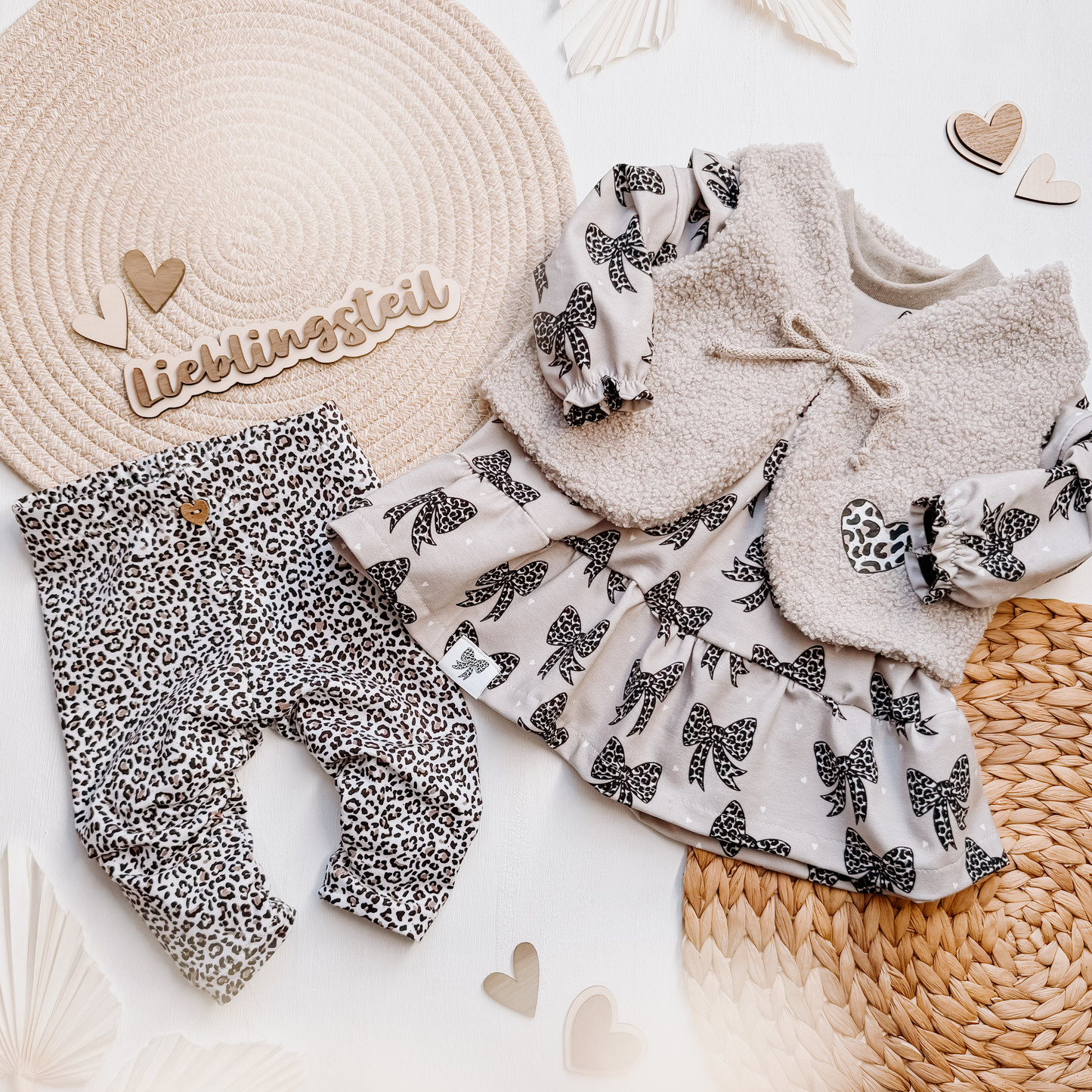 Jersey Leo Schleife Taupe