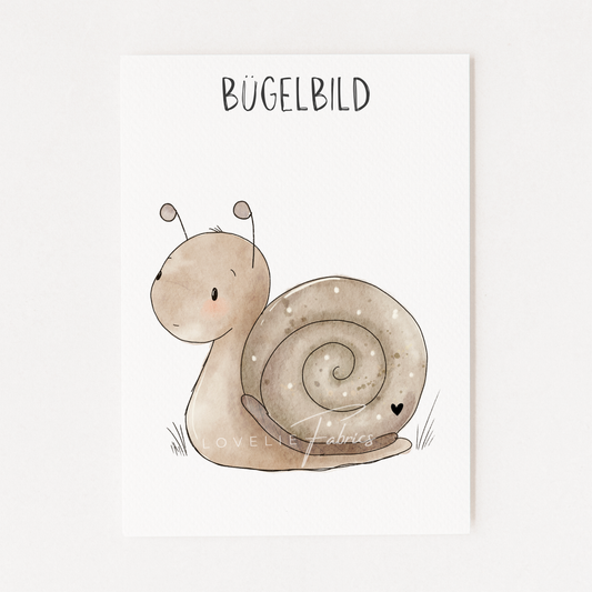 Bügelbild Schnecke