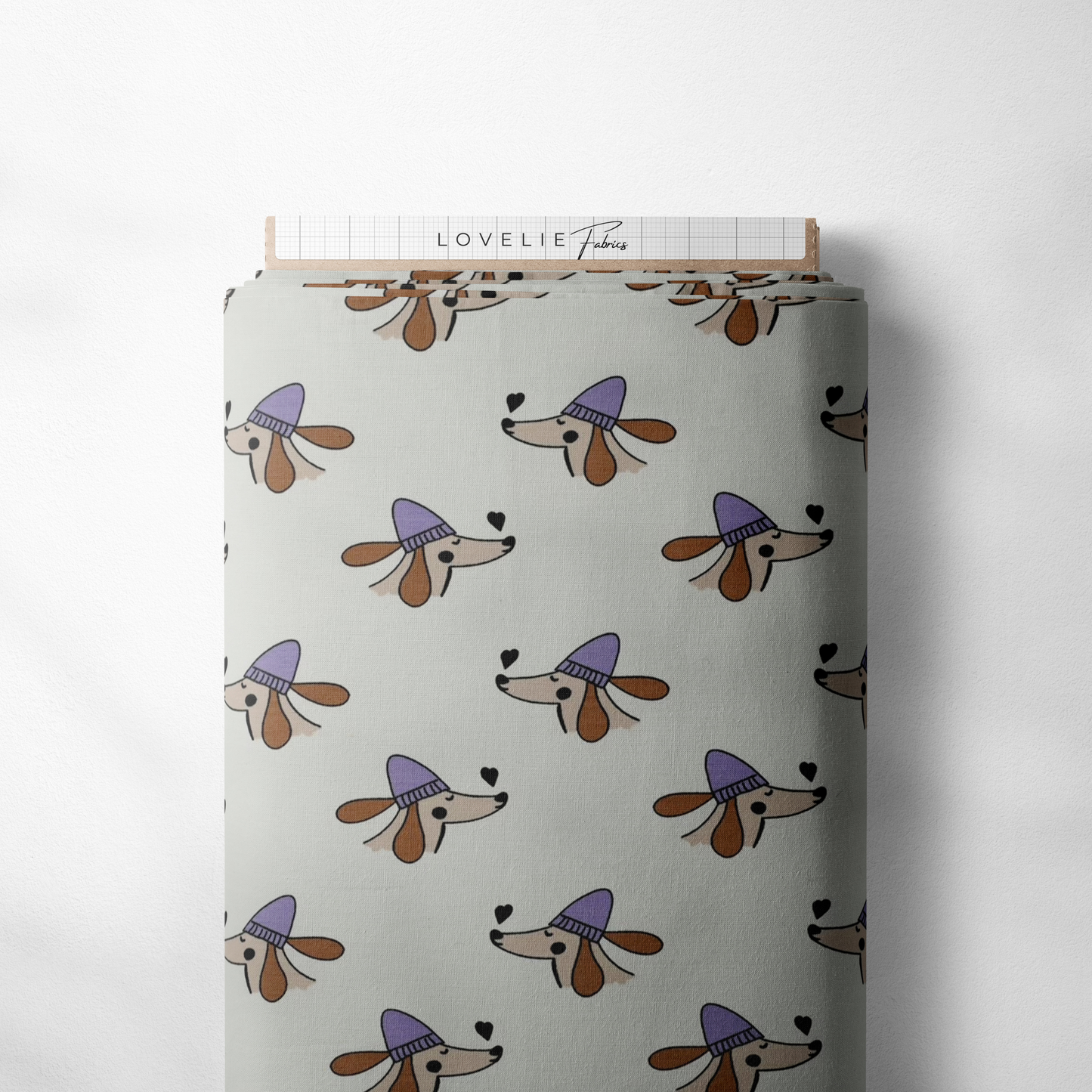 French Terry Hund mit Pudelmütze