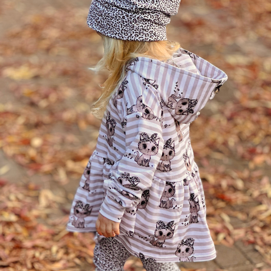 French Terry Leo Kitty Streifen