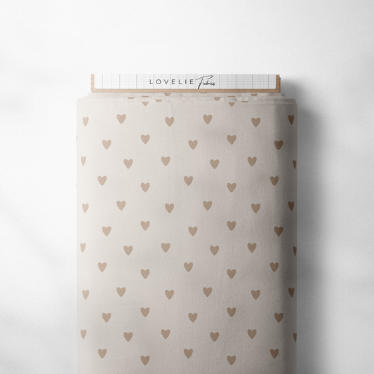Ribjersey Heart Beige