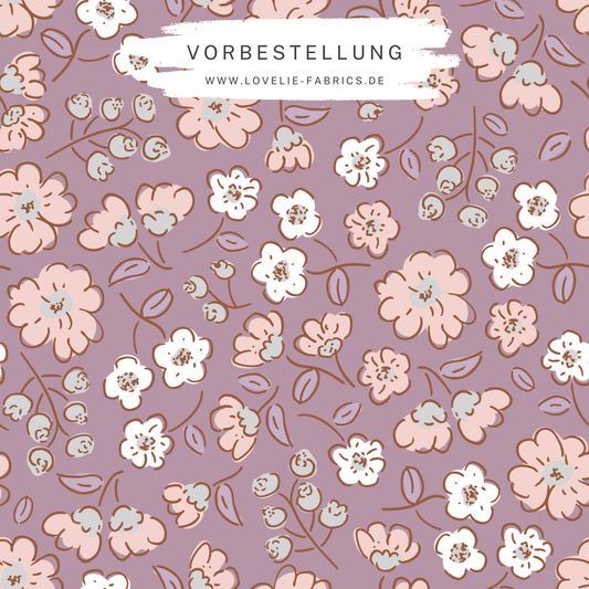 Vorbestellung: Strech-Frottee Blumenwiese