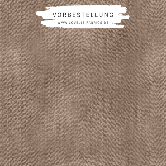 Vorbestellung: Bio French Terry Denim Braun