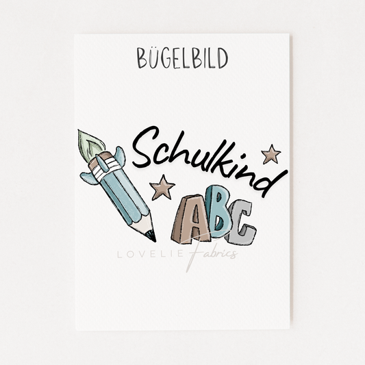 Bügelbild Schulkind Boy
