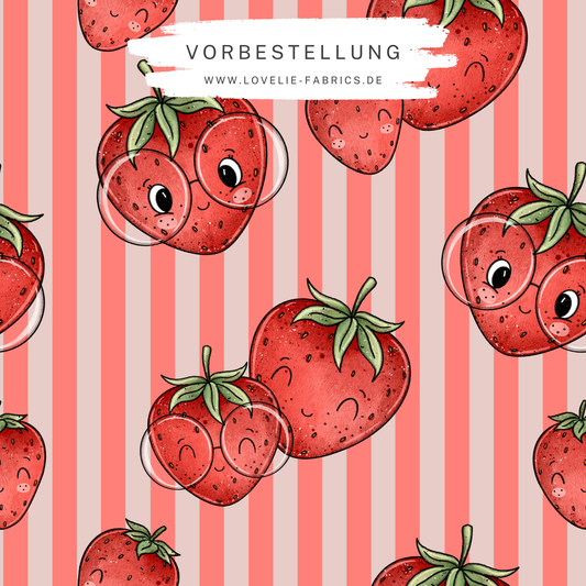 Vorbestellung: Musselin Erdbeerlein