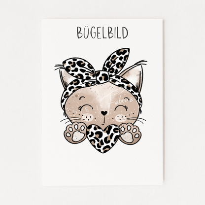 Bügelbild Leo Love Kitty