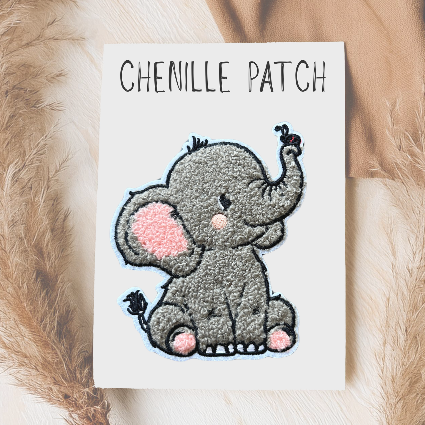Chenille Patch Knuddelelefant