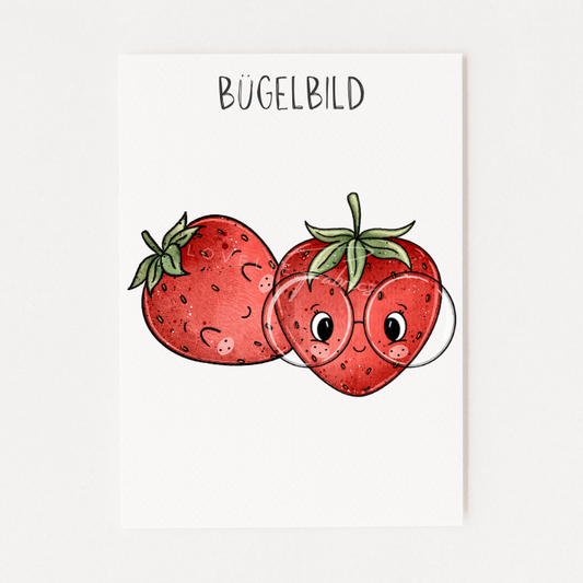 Bügelbild Mini Fruits Erdbeeren