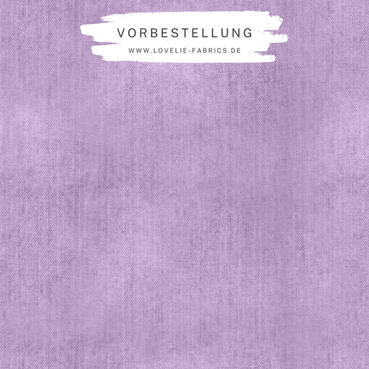 Vorbestellung: Bio French Terry Denim Flieder