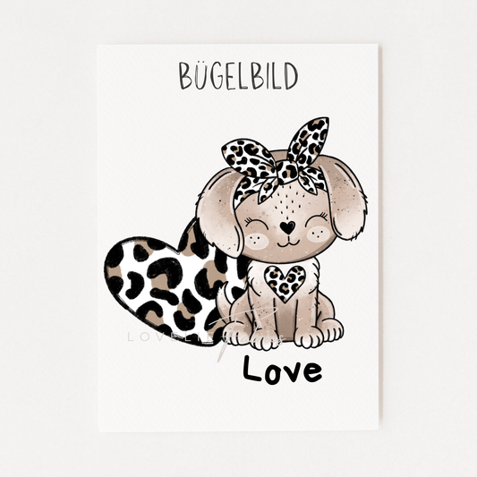Bügelbild Leo Dogy ,,Love''
