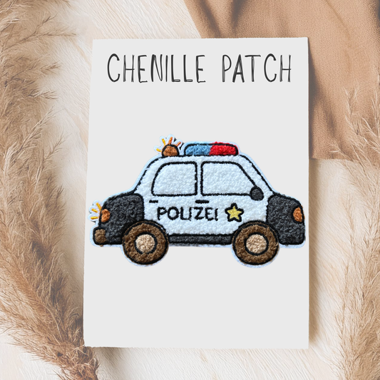 Chenille Patch Polizei Auto