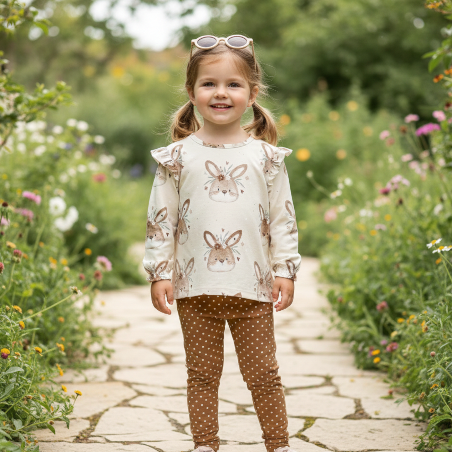 Bio Jersey Blumen Hasi