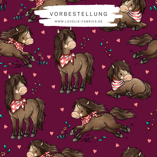 Vorbestellung Softshell: Pferde Horde Beere