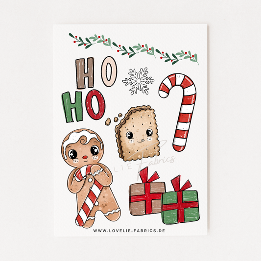 Bügelbildbogen Lebküchlein