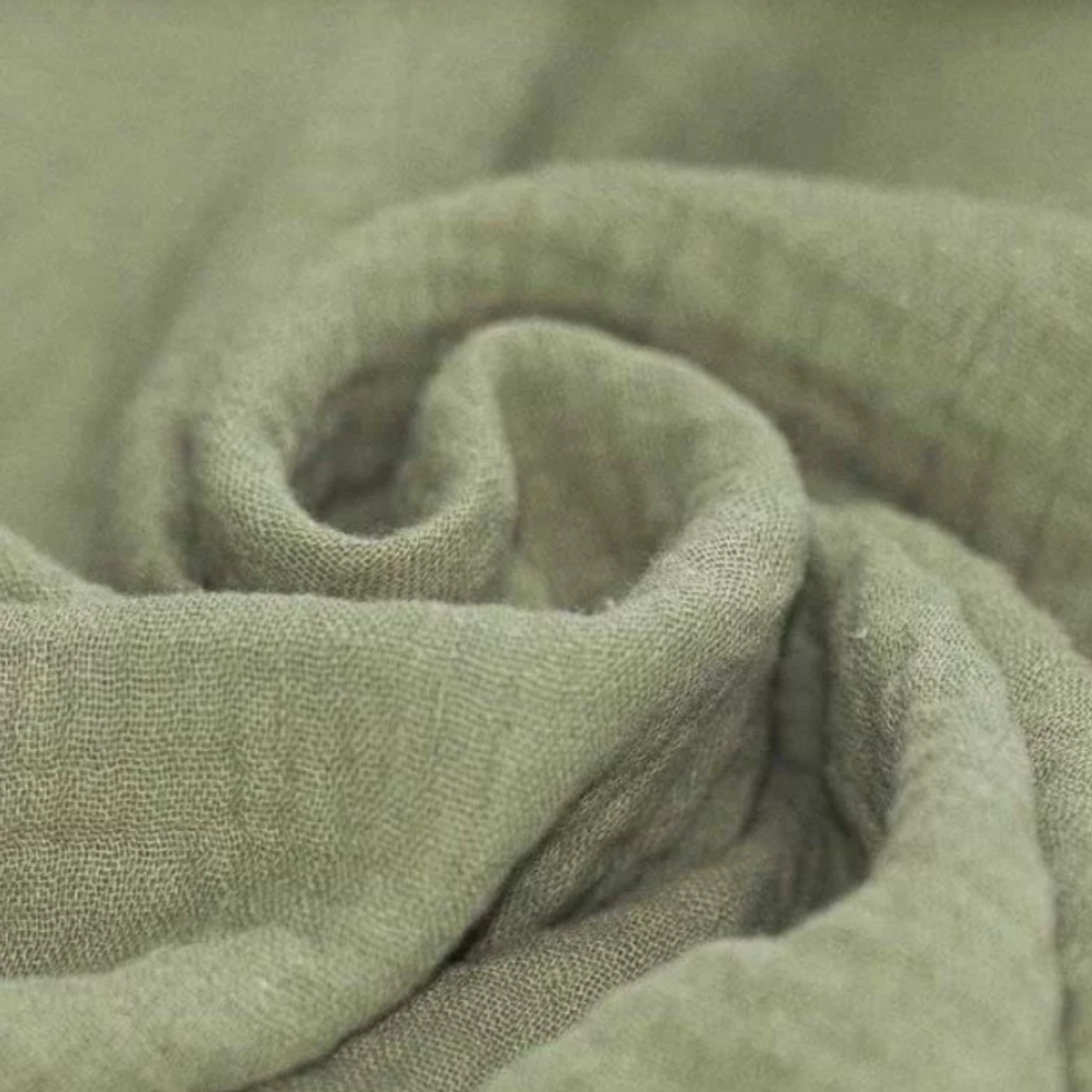 Baumwoll Musselin Olive