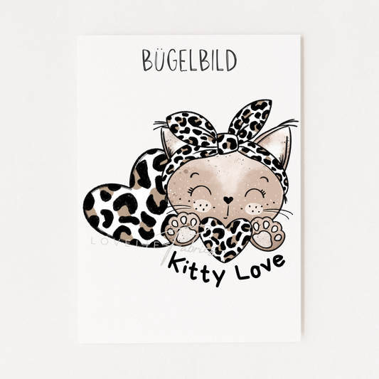Bügelbild Leo Kitty ,,Love''