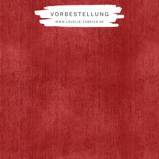 Vorbestellung: French Terry Denim Rot