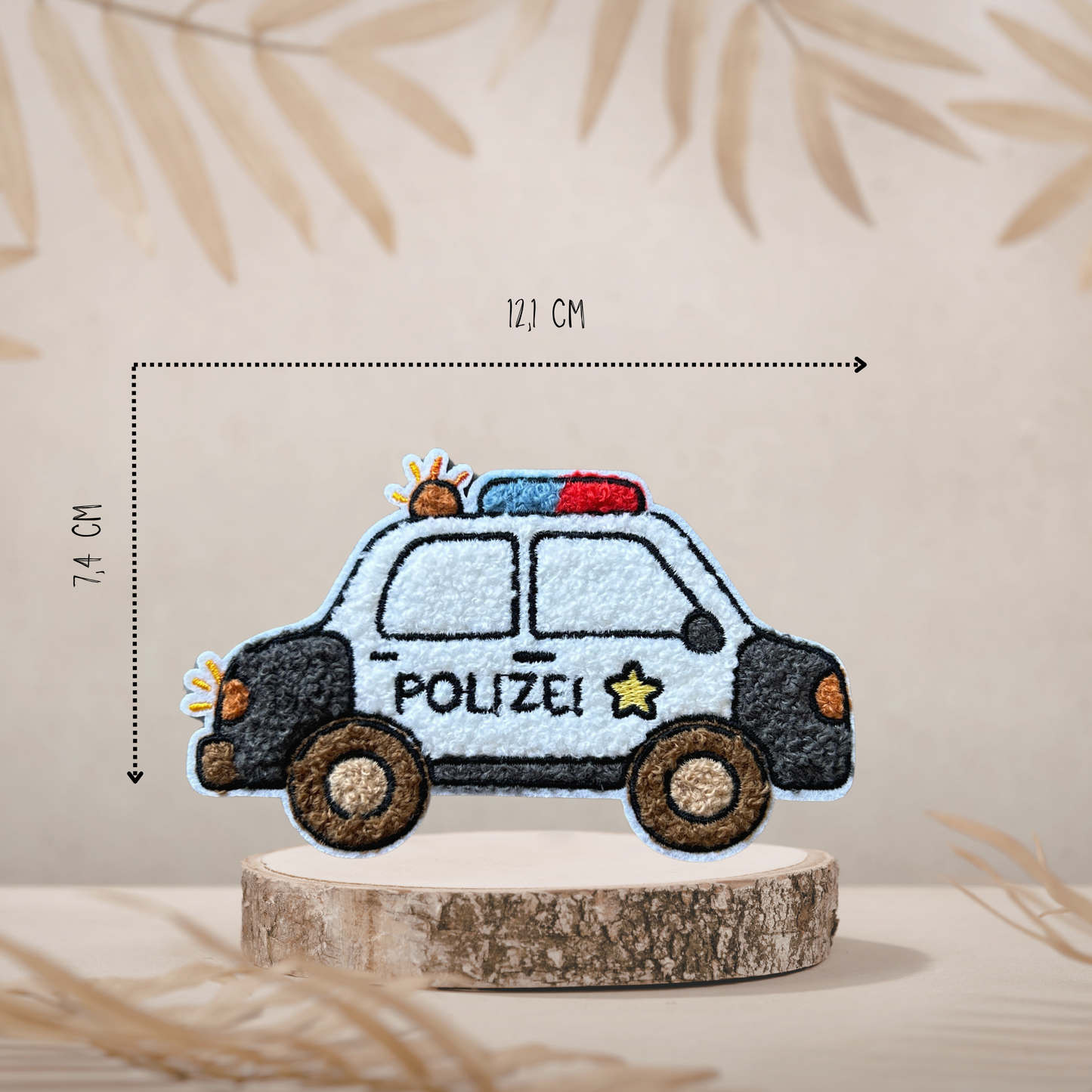 Chenille Patch Polizei Auto