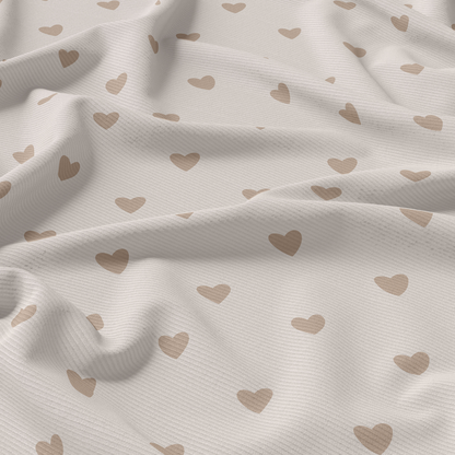 Ribjersey Heart Beige
