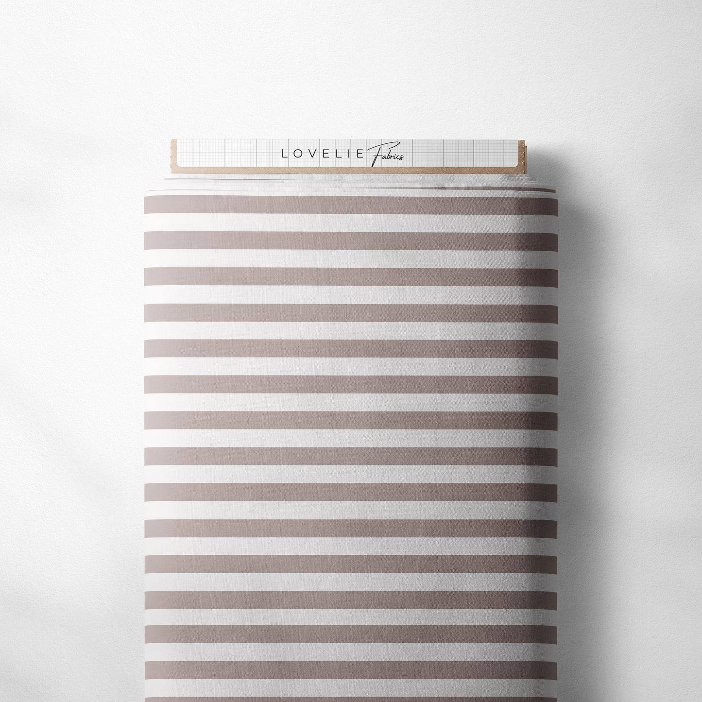 French Terry Streifen Kombi Braunbeige
