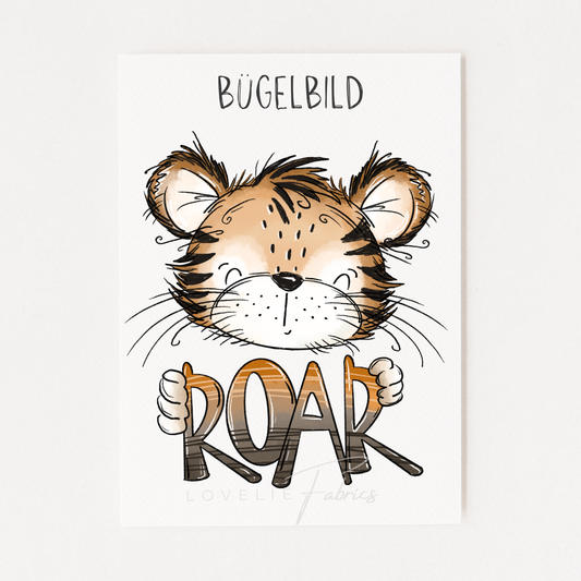 XL Bügelbild Tiger Roarr