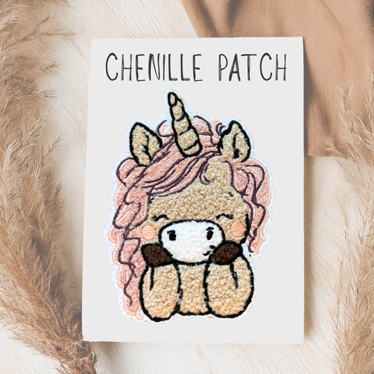 Chenille Patch Einhorn