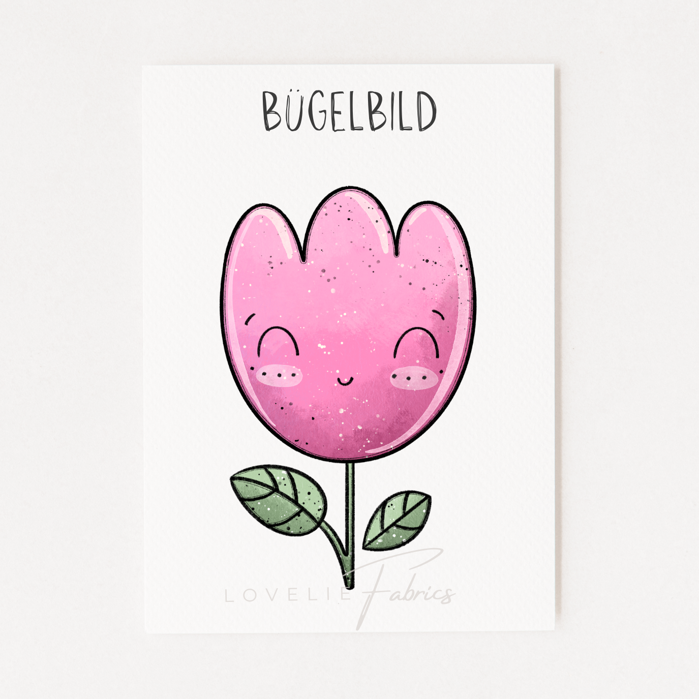 Bügelbild Flower Baby Rosa
