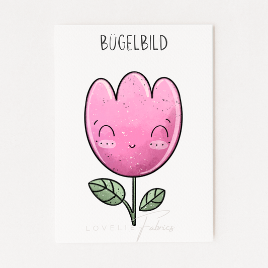 Bügelbild Flower Baby Rosa