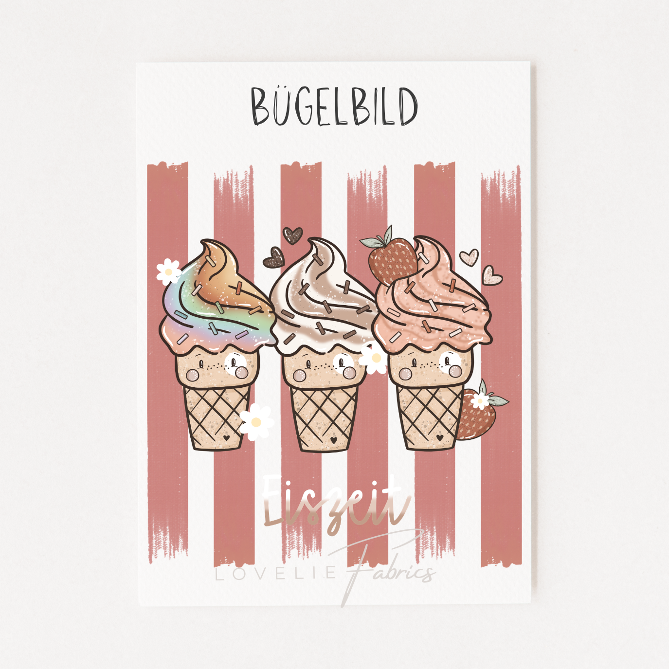 XL Bügelbild Backprint Eiszeit