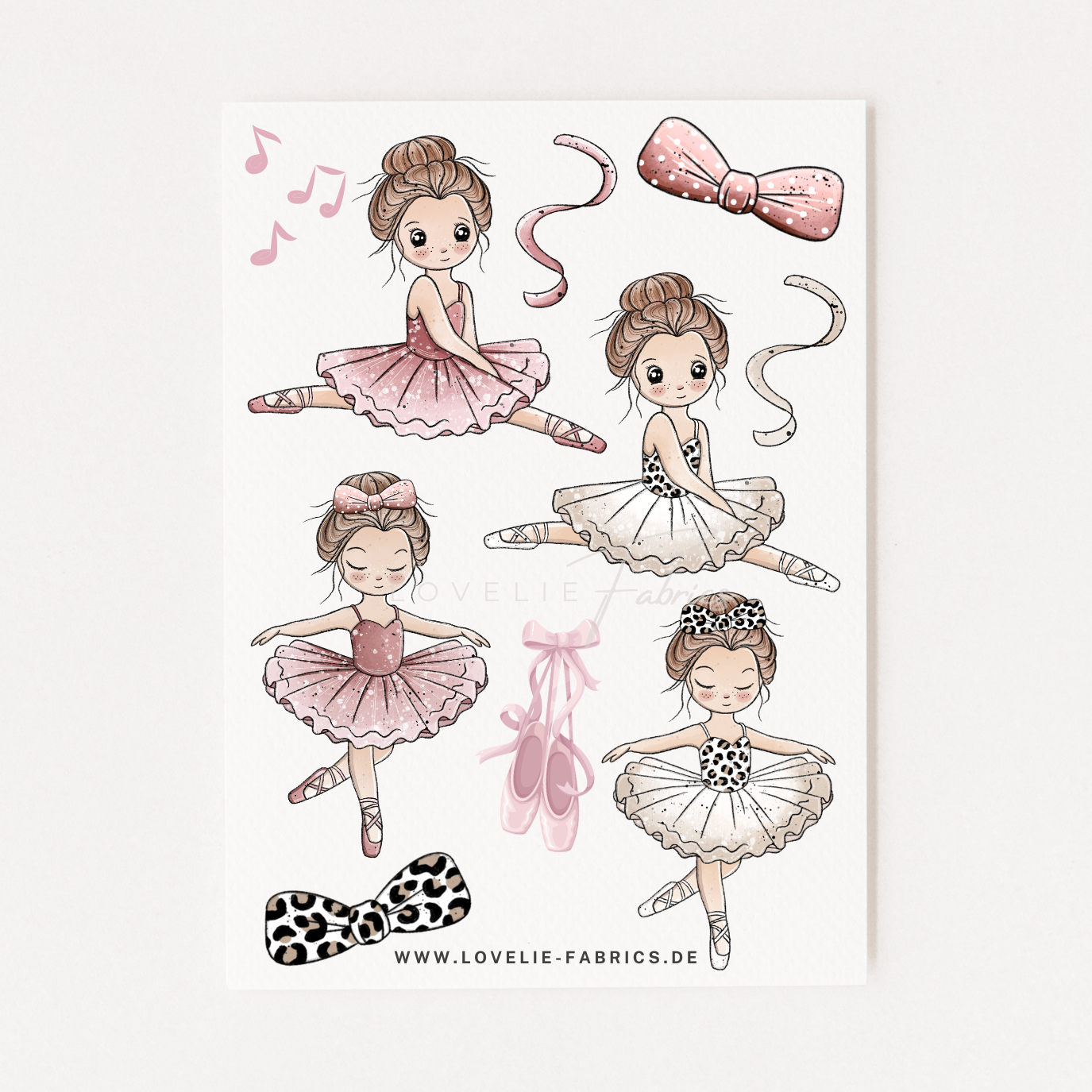Bügelbildbogen Ballerinchen