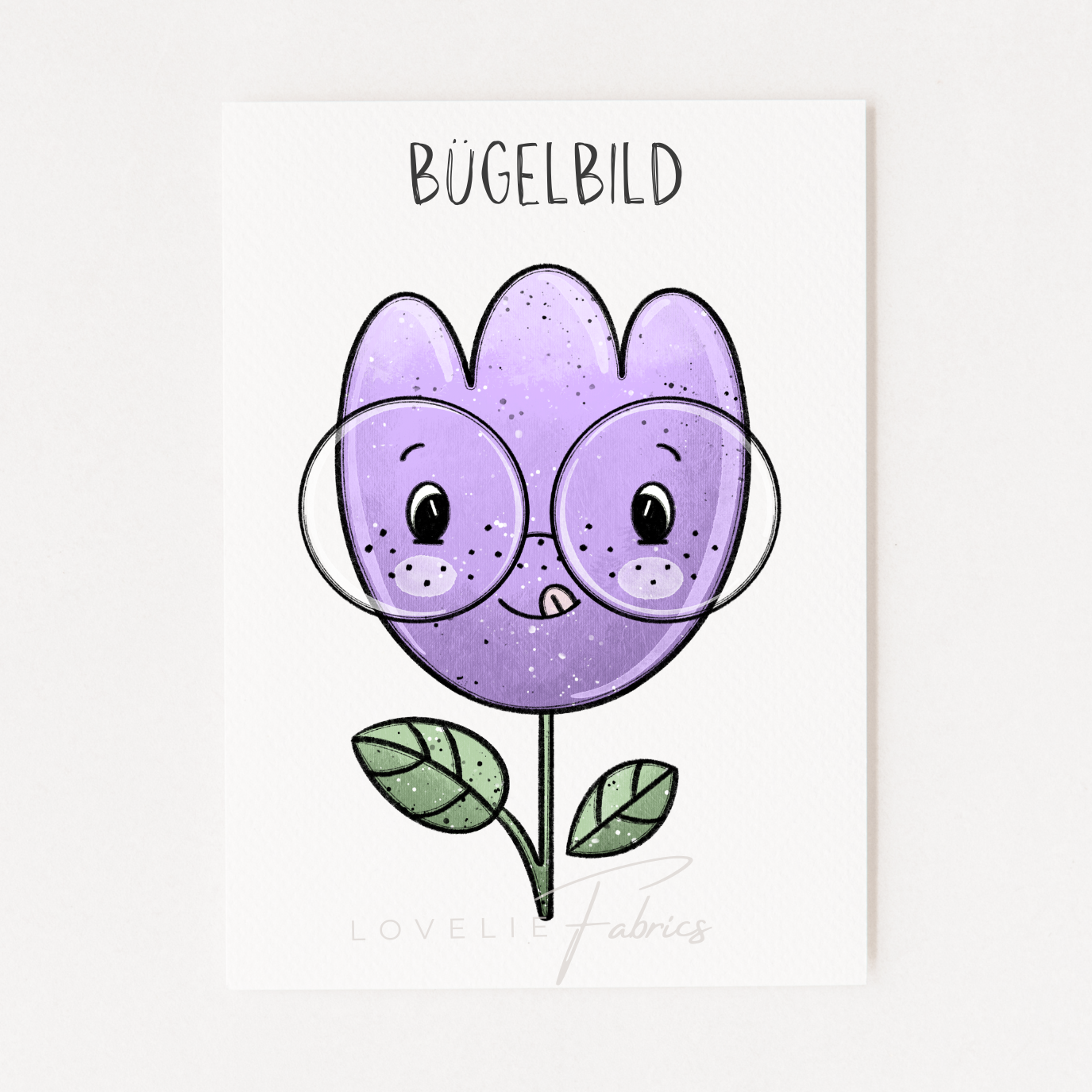 Bügelbild Flower Baby Flieder