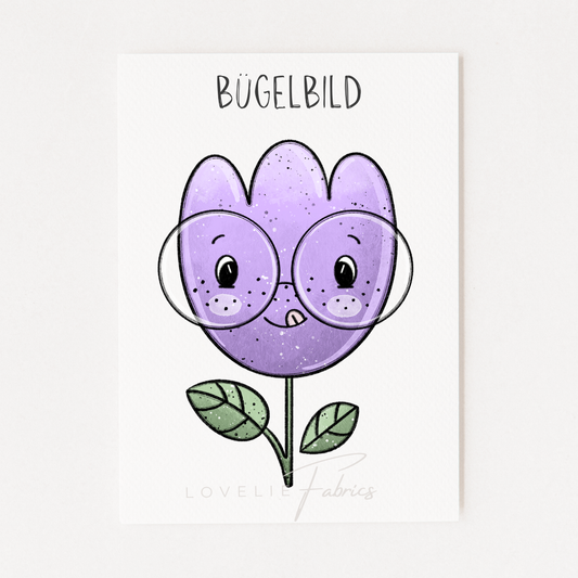 Bügelbild Flower Baby Flieder