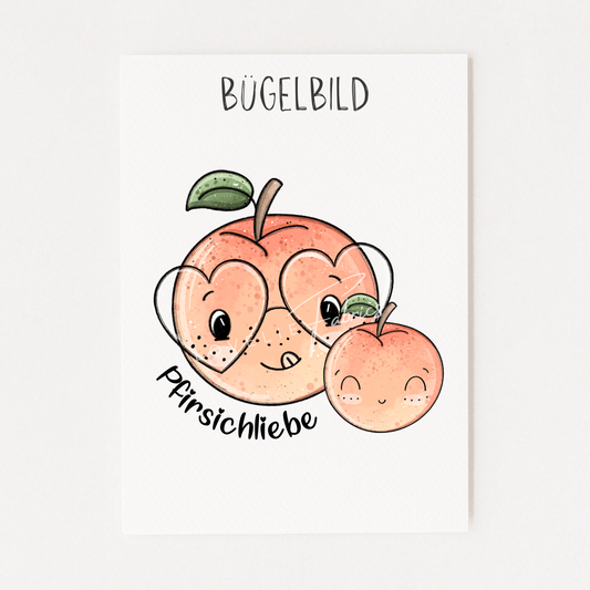 Bügelbild Pfirsichliebe