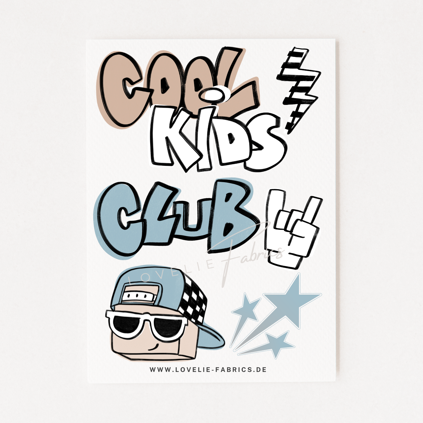 Bügelbildbogen Cool Kids Club