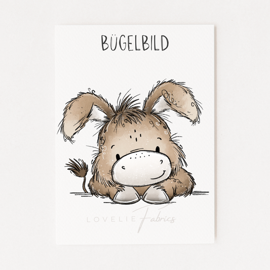 Bügelbild Esel Tag