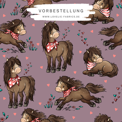 Vorbestellung Softshell: Pferde Horde Lila