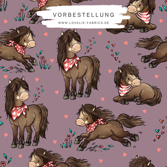 Vorbestellung Softshell: Pferde Horde Lila