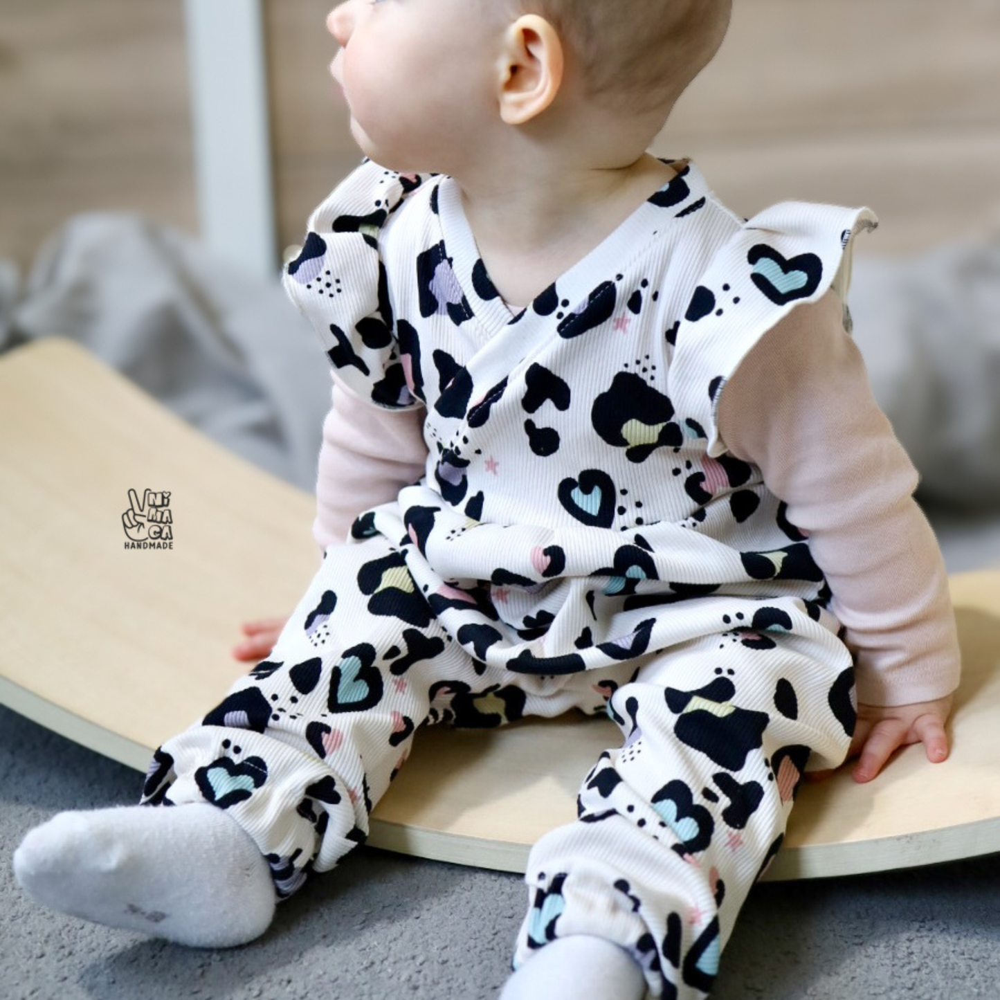 Ribjersey LeoLove Creme