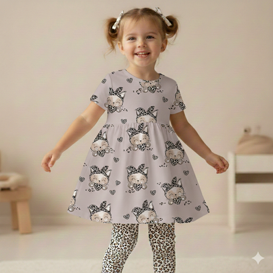 French Terry Kitty Love