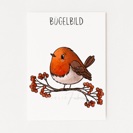 Bügelbild Rotkehlchen