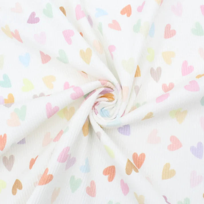 Ribjersey Rippstrick Bunte Herzen