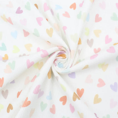 Ribjersey Rippstrick Bunte Herzen