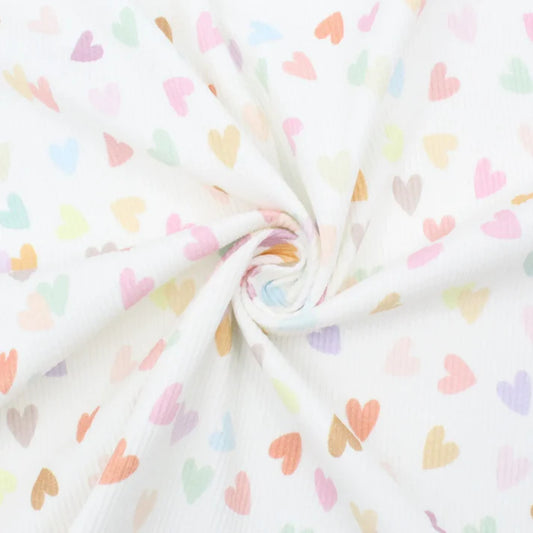 Ribjersey Rippstrick Bunte Herzen