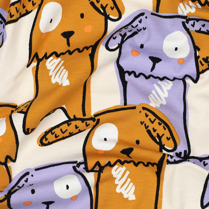 Baumwolljersey Lustige Hunde